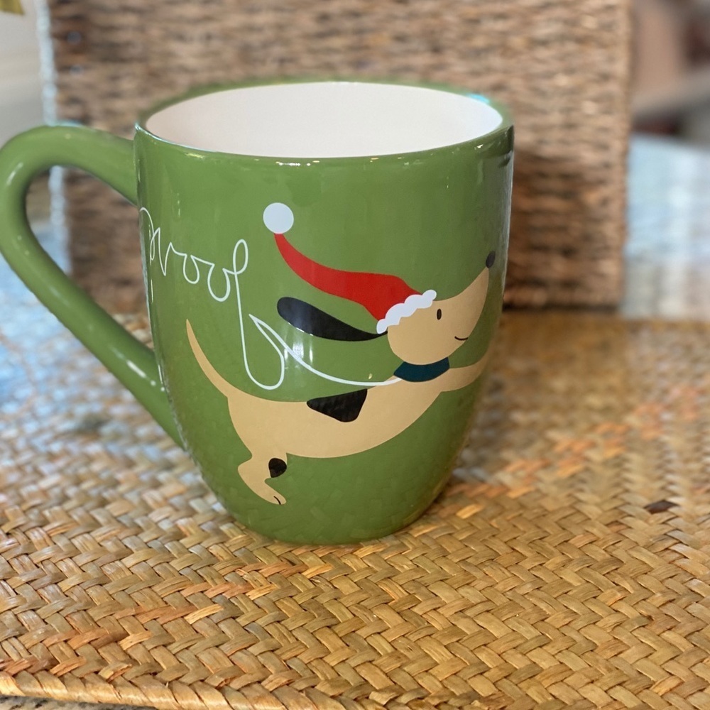 Dog Lover St Nicholas Square Home Woof Green Mug